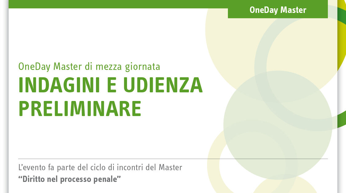 Immagine Indagini e udienza preliminare | Euroconference